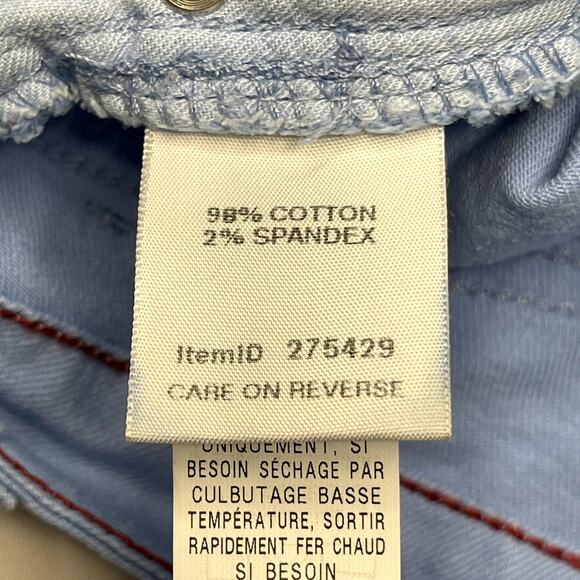 Women's Light Blue Stretch Denim Jean Skirt Preppy Summer Coastal Size 4P - Picture 5 of 6